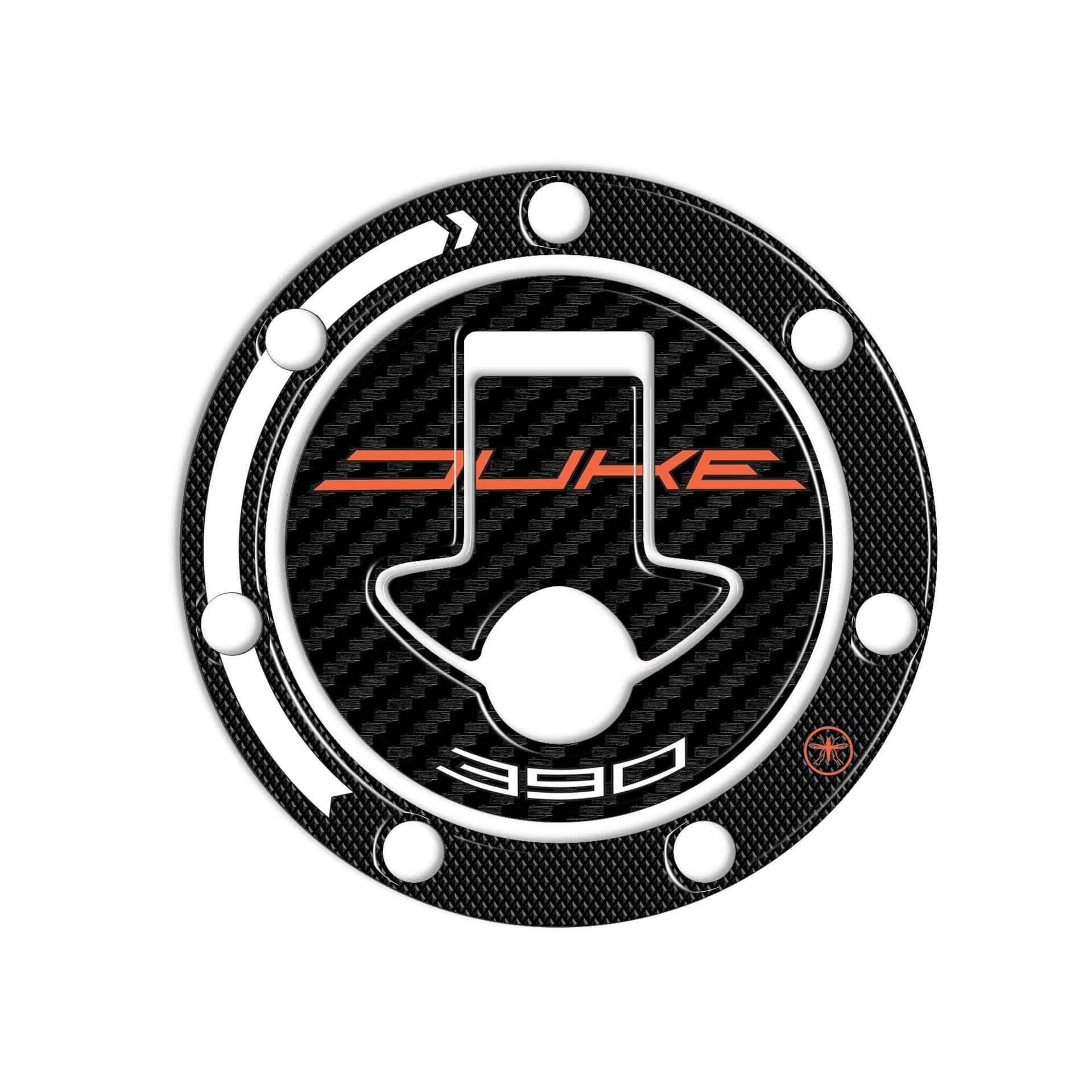 Adesivo 3D Protezione Tappo Serbatoio Moto Compatibile Con Ktm 390 Duke 2012-16 - 2