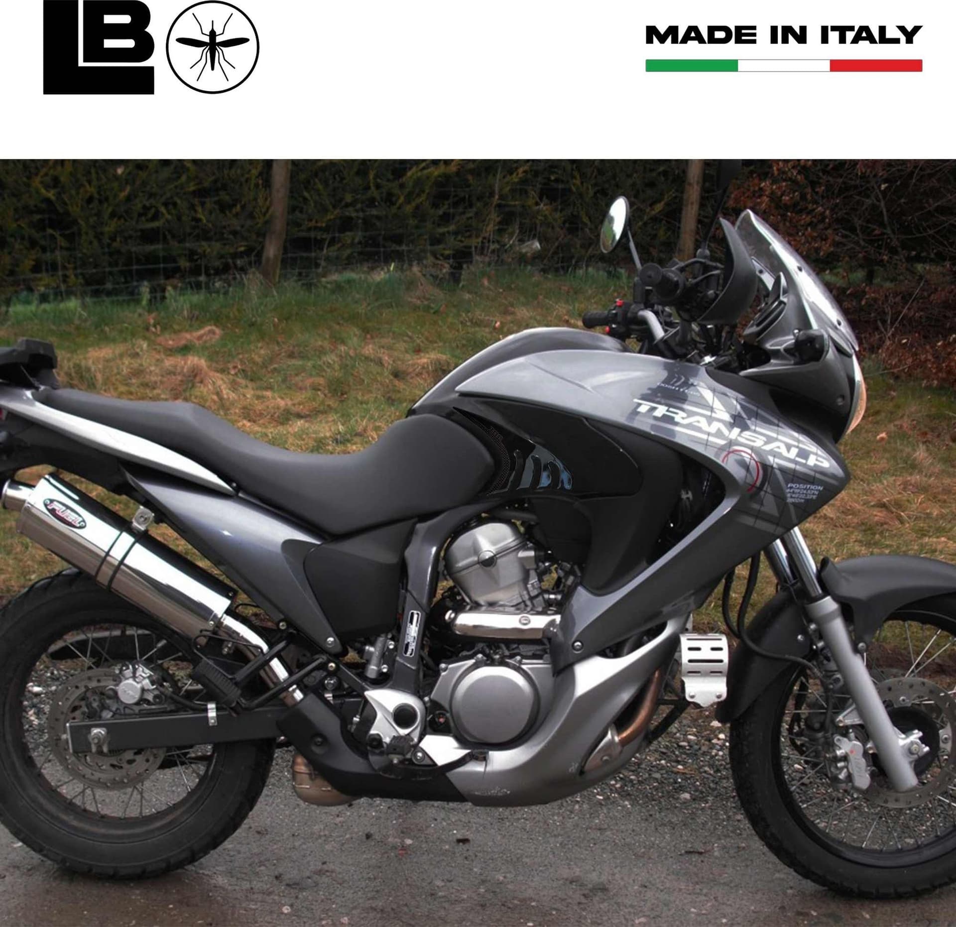 2 ADESIVI gel PROTEZIONI LATERALI SERBATOIO compatibili x MOTO HONDA TRANSALP - 3