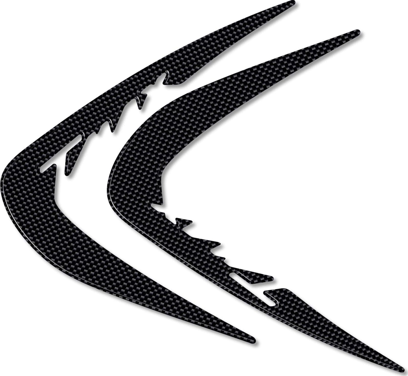 2 ADESIVI-STICKERS 3D PER SPIGOLI compatibili per T MAX YAMAHA TMAX 2001-2007 – Simil Carbonio – Labelbike