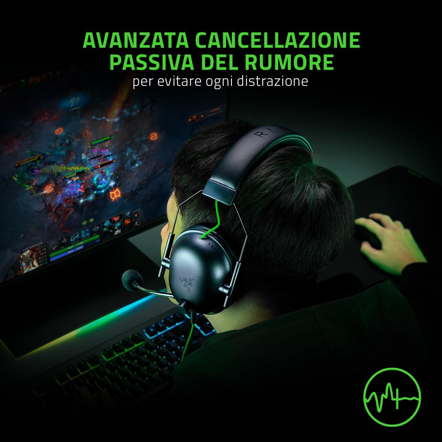 Razer Cuffie Gaming Wired Blackshark V2 X PS4/PS5/Xbox/Switch/Pc Usato - 5