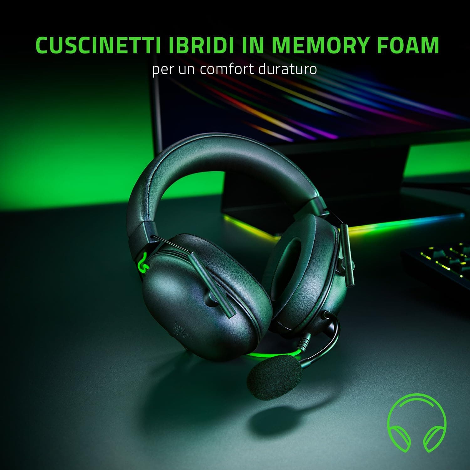 Razer Cuffie Gaming Wired Blackshark V2 X PS4/PS5/Xbox/Switch/Pc Usato - 6