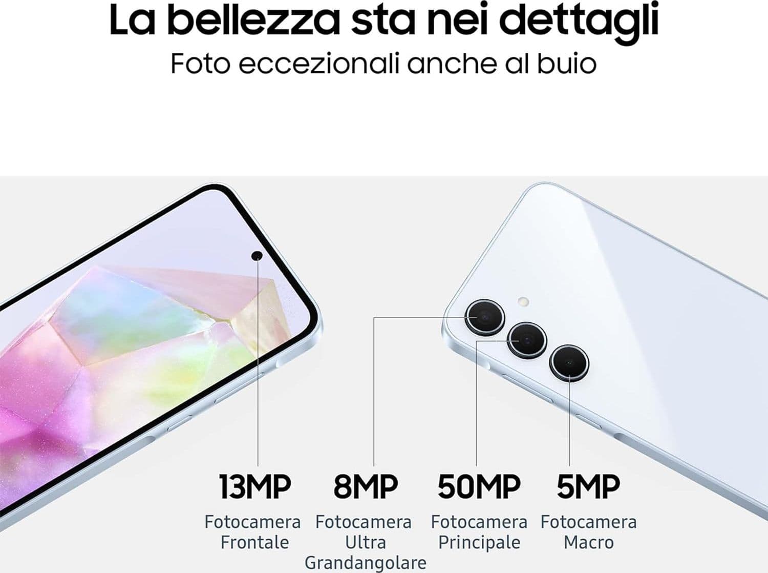 Samsung Galaxy A35 5G 8Gb Ram 256Gb Dual Sim Awesome Lemon + Cover Clear Case Omaggio - 5