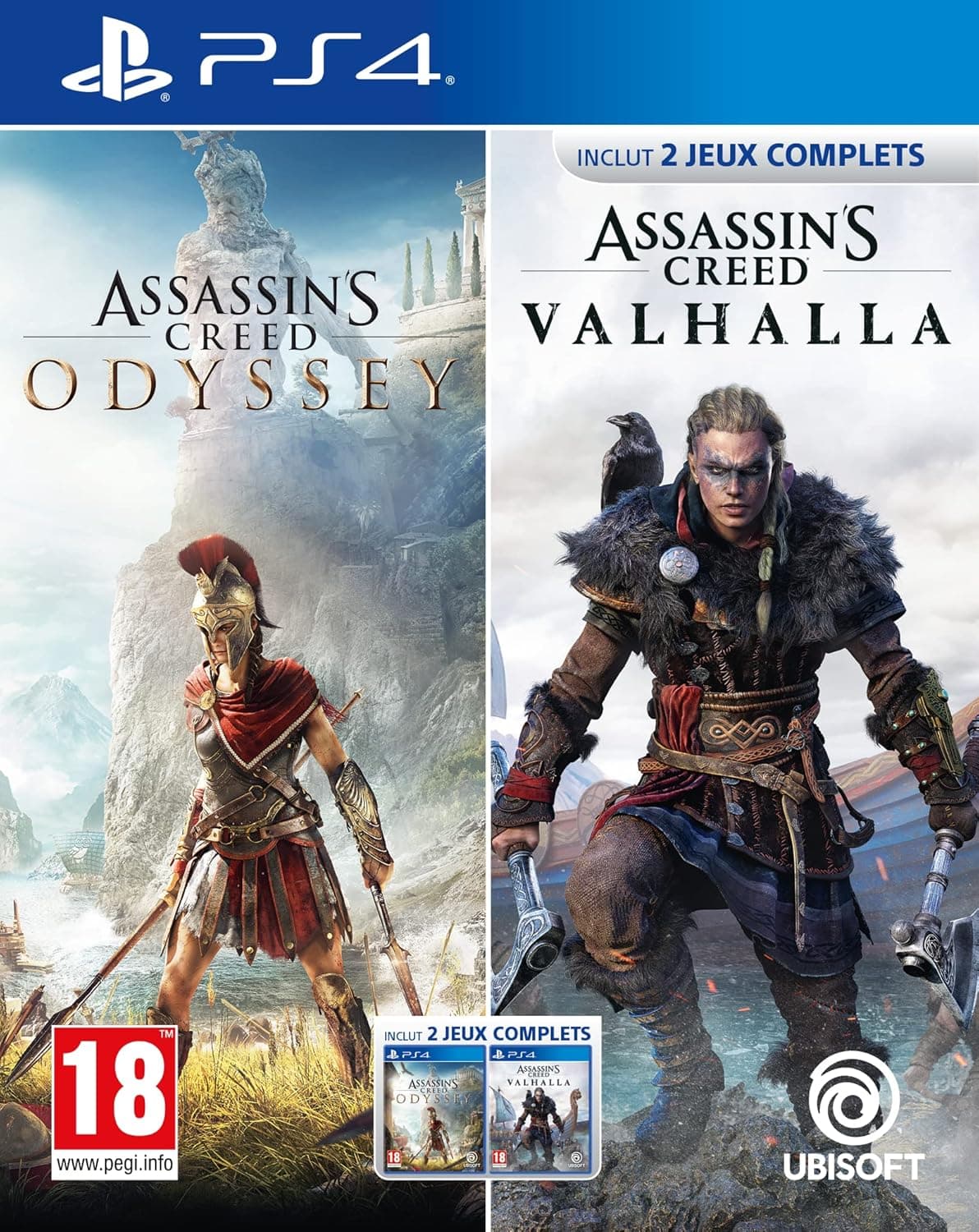 Assassin'S Creed Odyssey + Assassin'S Creed Valhalla PS4 FR USATO - 2