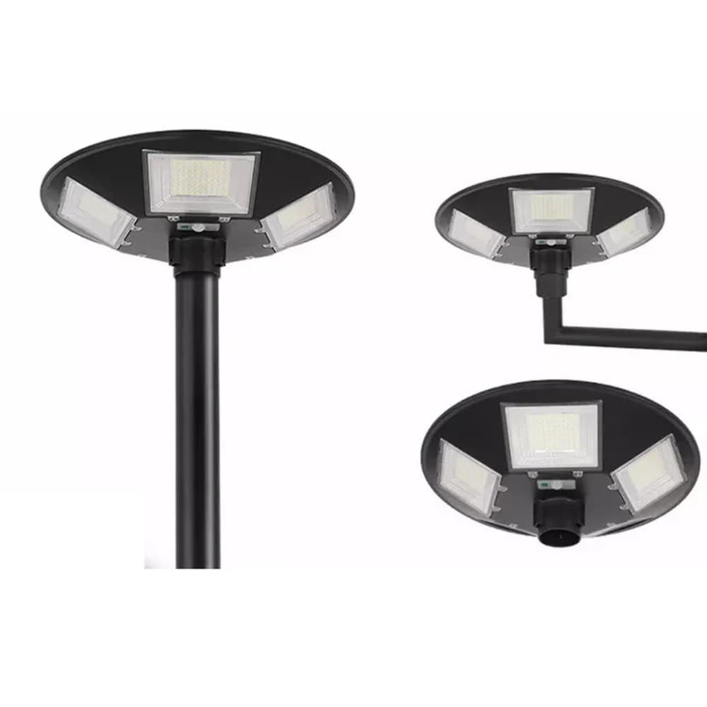 LAMPIONE UFO LED SOLARE 350W SENSORE MOVIMENTO CREPUSCOLARE LUCE FREDDA 6500K IP65 - 5