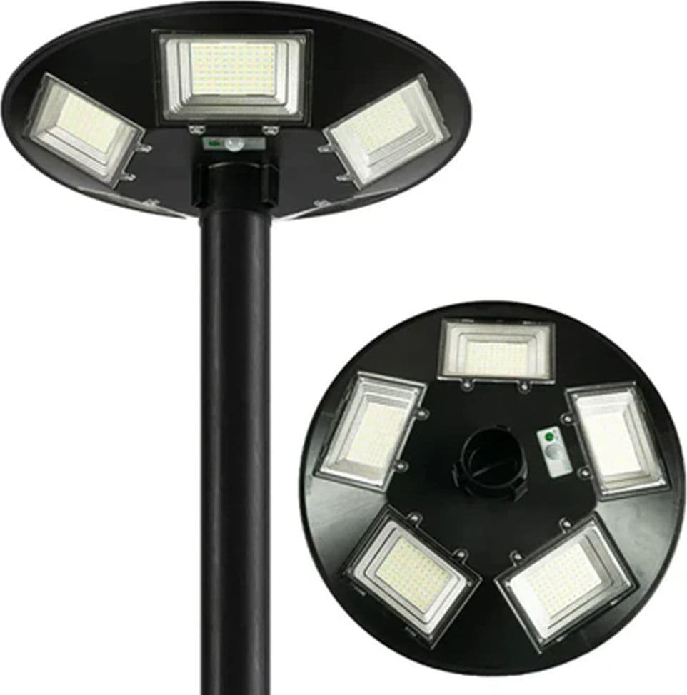 LAMPIONE UFO LED SOLARE 350W SENSORE MOVIMENTO CREPUSCOLARE LUCE FREDDA 6500K IP65 - 8