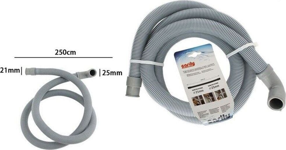 TUBO DI SCARICO UNIVERSALE PER LAVATRICE LAVASTOVIGLIE DA 250 CM CORRUGATO 59055 - 3