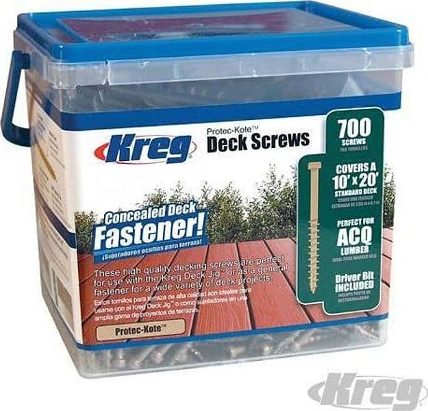 Viti a scomparsa Protec-Kote™ N°8 x 2" con testa piana filettatura grossa Kreg Kreg Tool