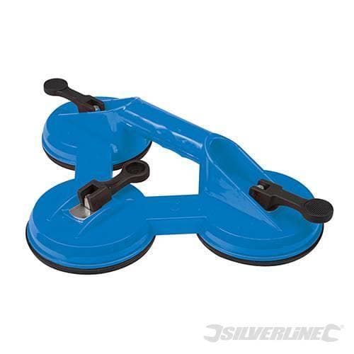 Ventosa tripla per parabrezza carrozzeria diametro 115mm Silverline