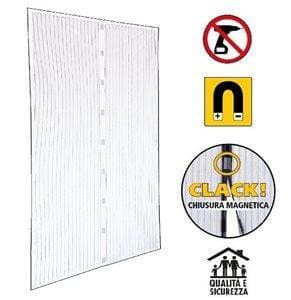 Zanzariera a strisce magnetica 120x240cm bianco/nera Eternal Parquet