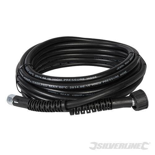 Tubo 8m ad alta pressione flessibile per idropulitrice con raccordo filettato Silverline Silverline
