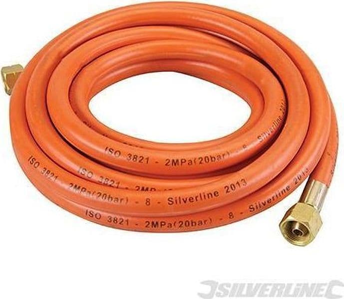 Tubo gas per butano e propano con connettori pressione 20 bar silverline