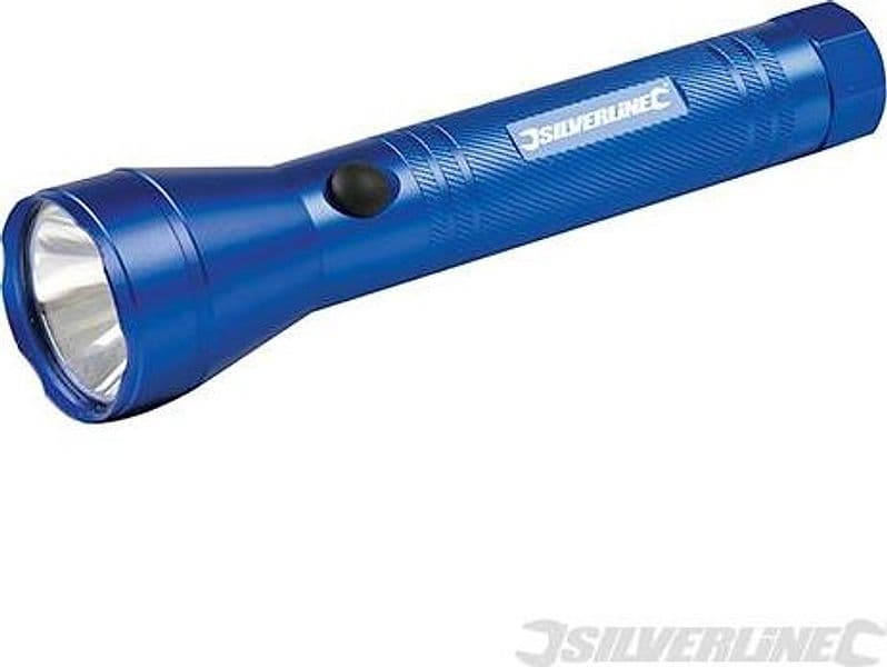 Torcia per vigilanti sorveglianza in alluminio Originale Silverline 175mm Silverline