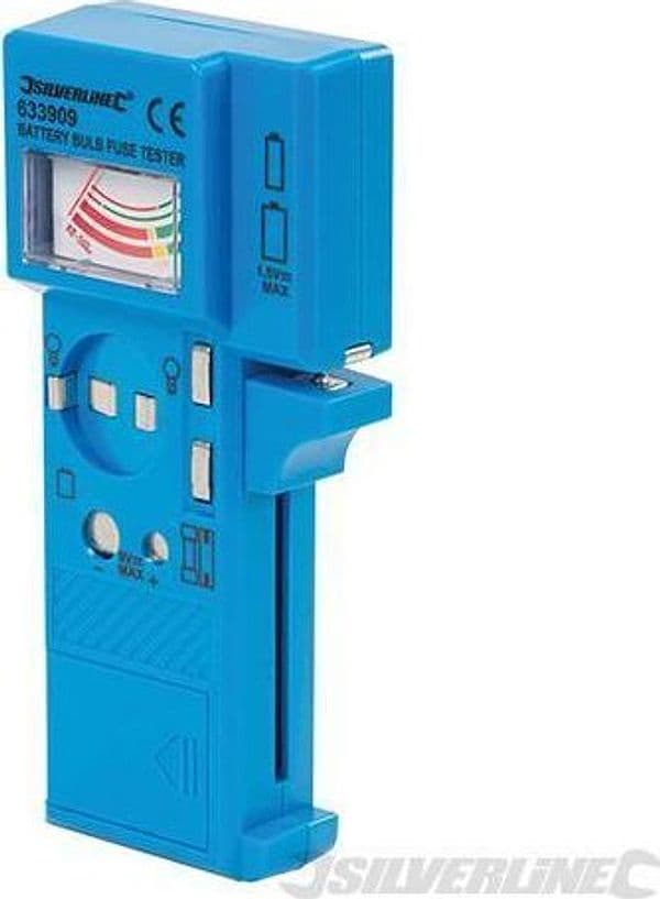Tester carica per batterie lampadine e fusibili Silverline 1,5 V - 9 V