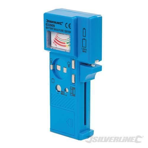 Tester carica per batterie lampadine e fusibili Silverline 1,5 V - 9 V