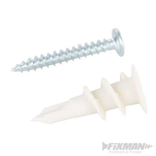 Tasselli autoperforanti per cartongesso in metallo e nylon 12x32 Fixman 100 pz