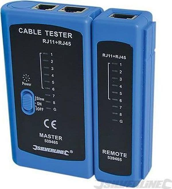 Tester LAN collegamenti per cavi RJ11 e RJ45 Originale Silverline