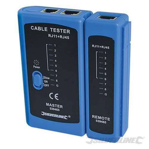 Tester LAN collegamenti per cavi RJ11 e RJ45 Originale Silverline