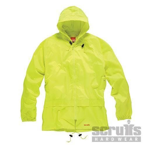 Tuta impermeabile di colore giallo o nero antipioggia con cappuccio regolabile scruffs hardwear