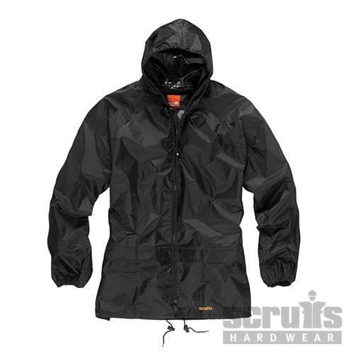 Tuta impermeabile di colore giallo o nero antipioggia con cappuccio regolabile scruffs hardwear