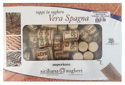 TAPPO IN SUGHERO “VERA SPAGNA” 100 PZ ø MM .26x40h. PER BOTTIGLIE VINO SPUMANTE Eternal Parquet