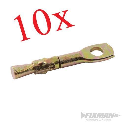 Tassello gancio per cavi ideale per controsoffitti 6x50mm Fixman10 p.zi