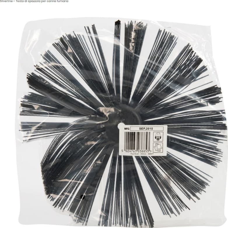 Spazzola scovolo per camino canna fumaria 250mm pulizia Prezzo Silverline Silverline