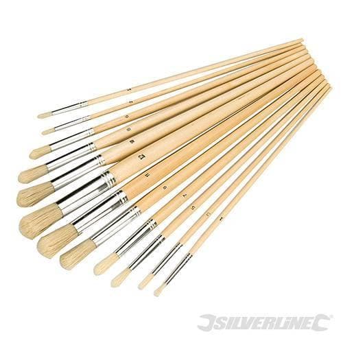 Silverline set 12 pennelli con punta tonda per pittura Prezzo