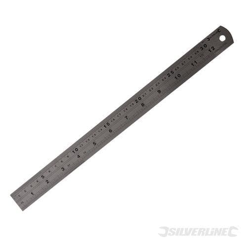 Silverline Riga righello in acciaio 300 mm misurazione gradazione incisa Prezzo