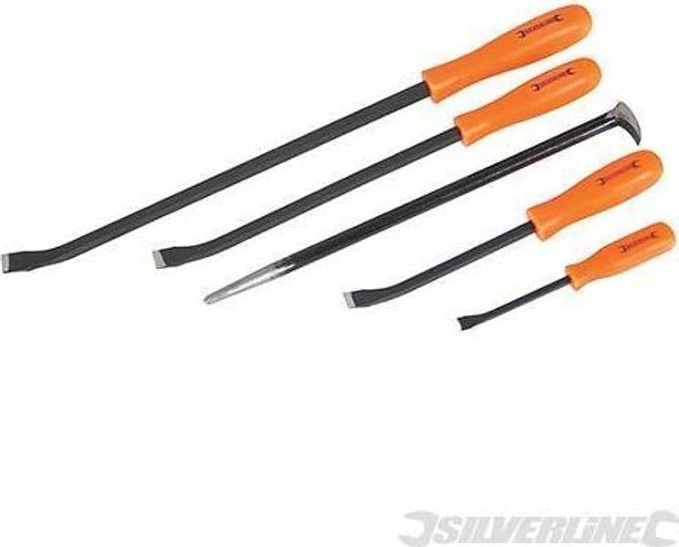 Silverline set 5 palanchini in acciaio con manico 200 300 450 e 600 mm Prezzo