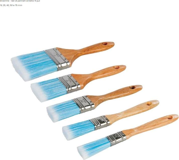 Silverline set 5 pennelli sintetici 25 38 e 50 mm Prezzo - 2