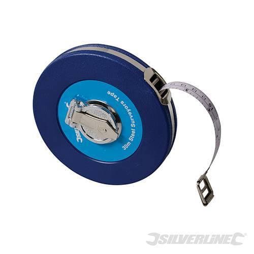 Silverline rotelle metro misurazione metriche in acciaio 50 m Originale Prezzo