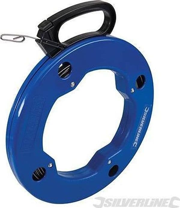 Sonda tiracavi fili per elettricisti fili cavi condotti in acciaio Silverline 15 m e 30 m Smaart Wipes