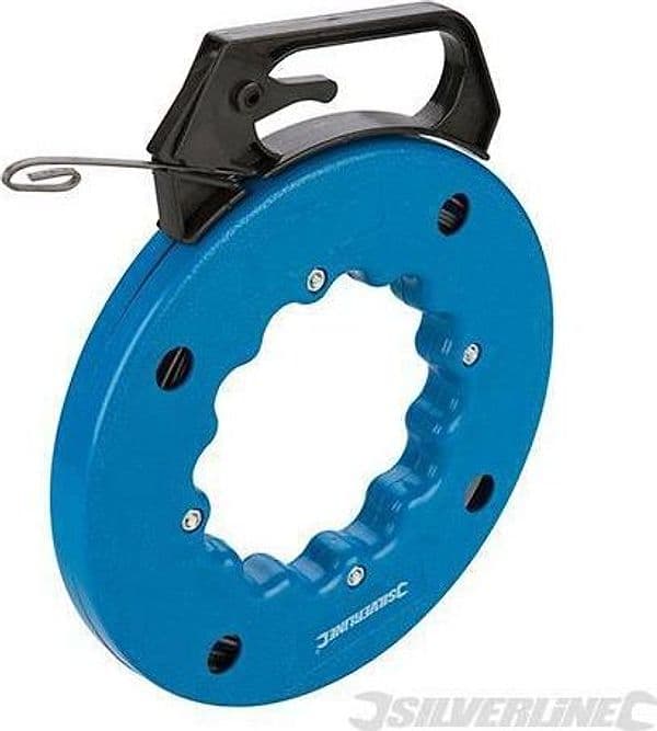 Sonda tiracavi fili per elettricisti fili cavi condotti in acciaio Silverline 15 m e 30 m Smaart Wipes