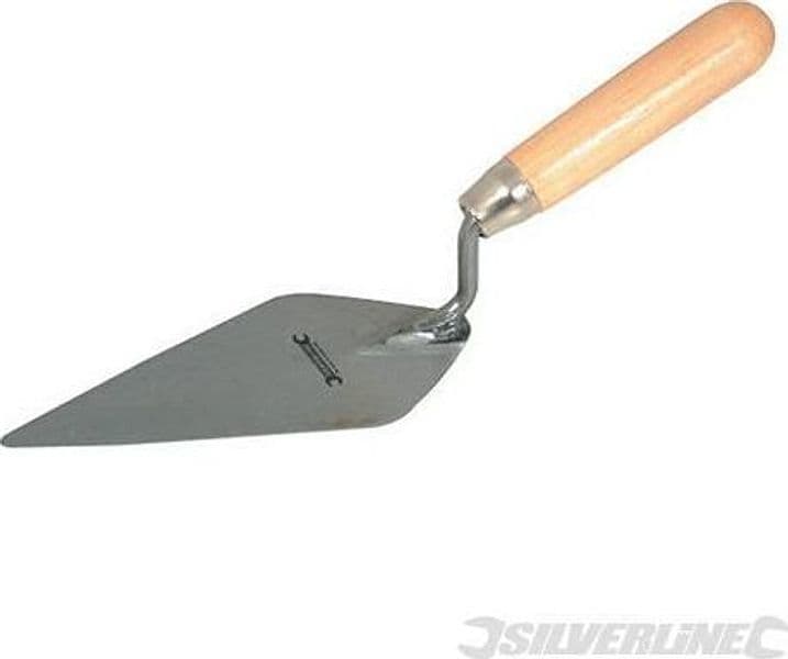 Silverline cazzuola in acciaio appuntita 150 mm manico in legno Prezzo