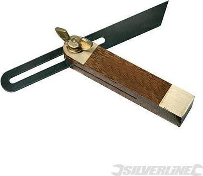 Silverline mini falsa squadra regolabile con lama in acciaio 100 mm manico