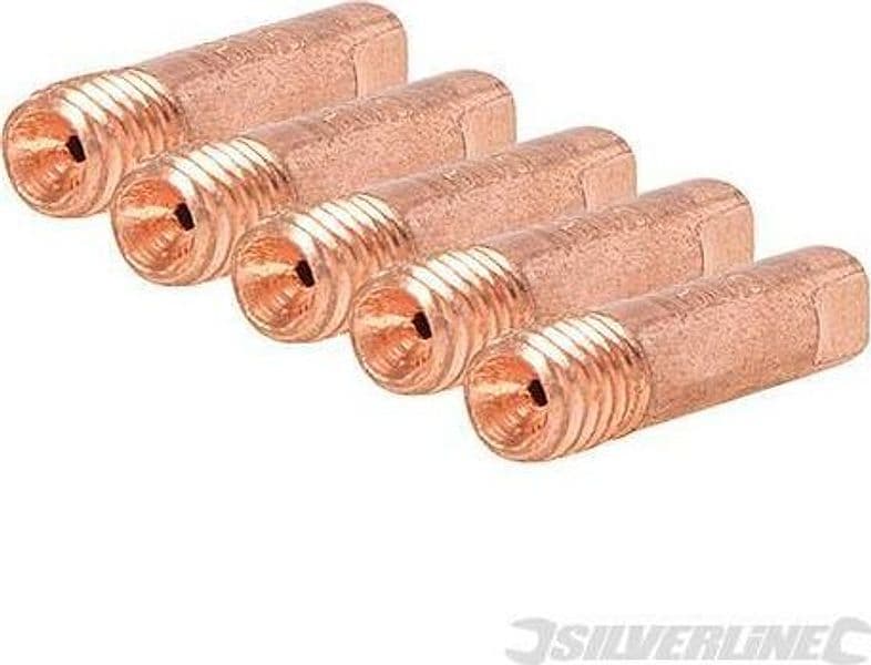 Silverline Punte in rame M6 per saldatore  0,6 - 0,8 - 1,0 mm MIG 5 pezzi