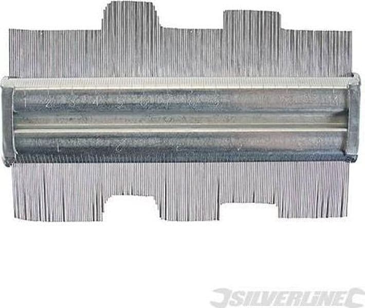 Silverline calibro profilometro in acciaio per profili sagome legno carta 125 mm Silverline
