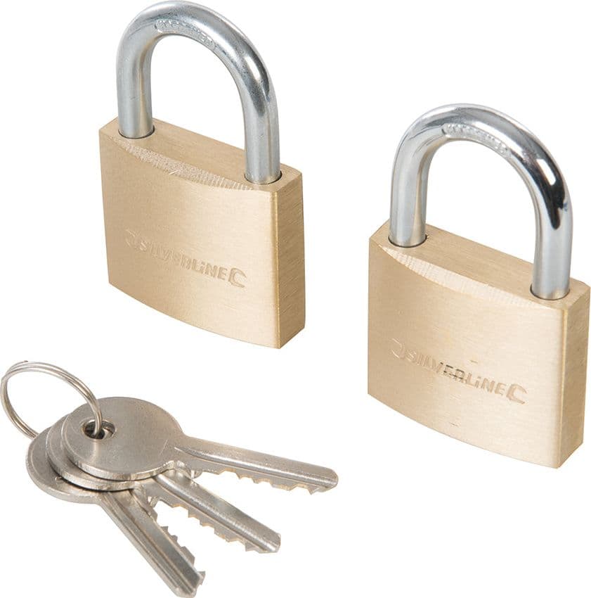 Silverline - Set di lucchetti con chiavi identiche 2 p.zi Eternal Brico