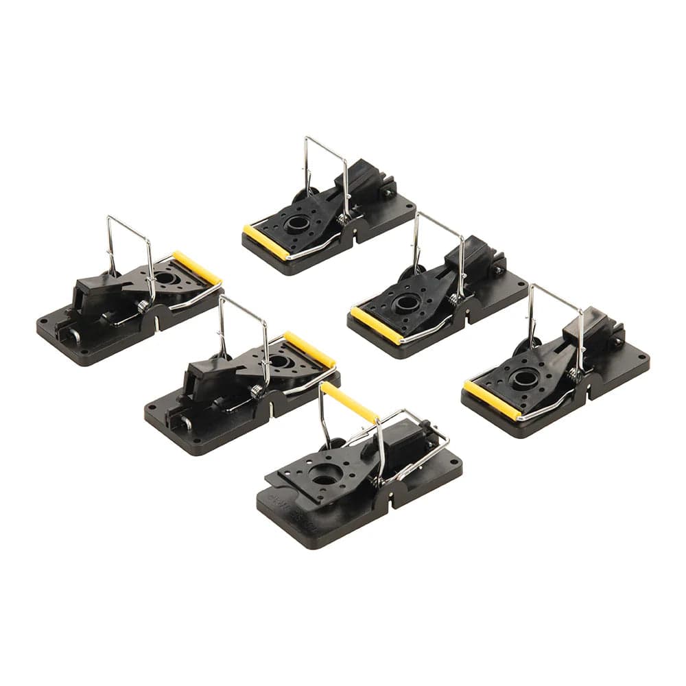Set di trappole per topi 6 p.zi sistema igienico in plastica e acciaio inox fixman