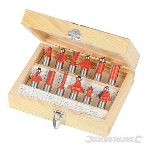 Set di frese in TCT 1/2" in tungsteno e acciaio temprato per varie funzioni silverline