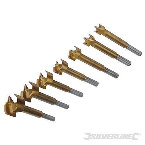 Set frese Forstner rivestite di titanio 7 pezzi Silverline
