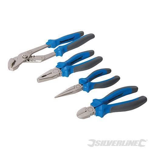 Set Pinze in acciaio cromo Silverline 4 Pz maniglie antiscivolo Offerta