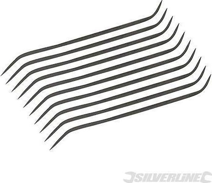 Set lime spatole ad ago punta per intagli precisi pulizia zone piccole Silverline 10pz