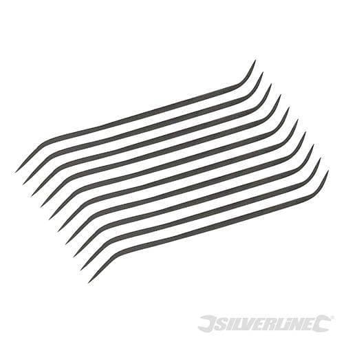Set lime spatole ad ago punta per intagli precisi pulizia zone piccole Silverline 10pz