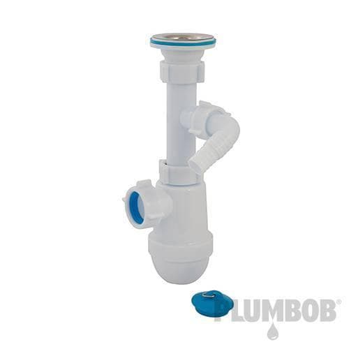 Sifone di Scarico a Bottiglia da 130-200mm Diametro 40mm Con Presa Lavatrice