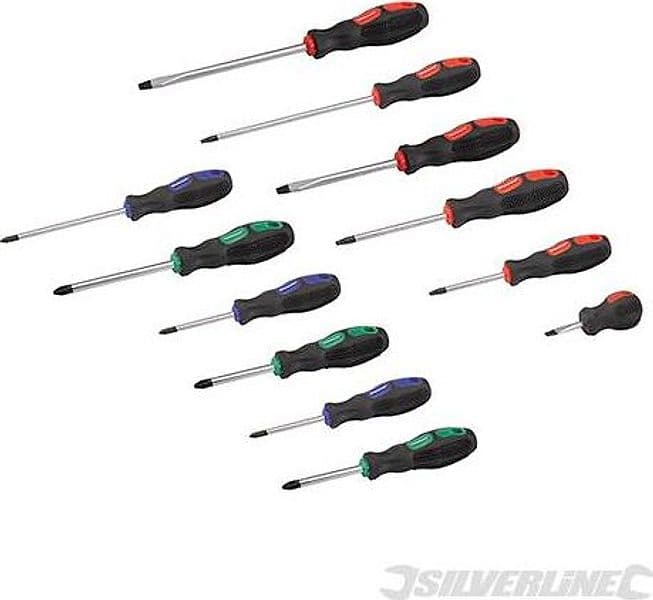 Set giraviti 12 Pz Silverline cacciaviti con punta in cromo Offerta