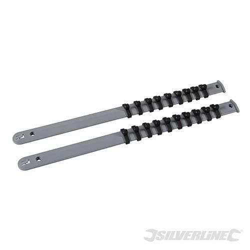 Set di supporti plastica per bussole a parete Silverline ordine posizione 2pz Silverline