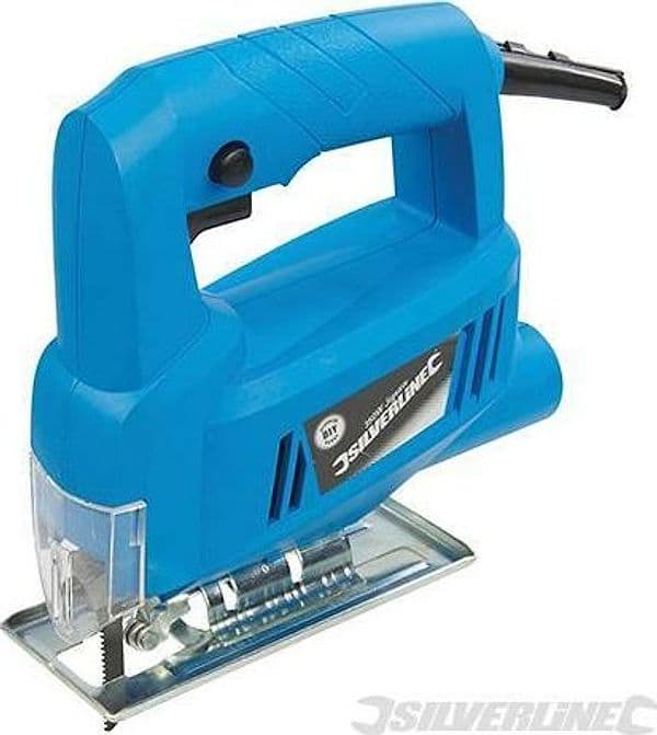Seghetto alternativo da traforo elettrico legno platica ferro 350 W con piastra Silverline
