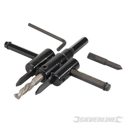 Sega a tazza regolabile per fori in legno cartongesso plastica Silverline Silverline