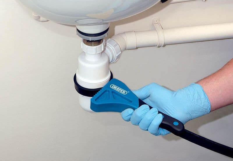 Set di Due chiavi a Nastro per Allentare Filtri Tubi in Plastica Sanitari Tappi Draper tools